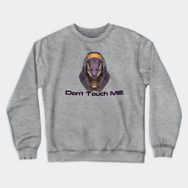 Low Poly "Don't Touch ME" Tali Crewneck Sweatshirt by hoodwinkedfool